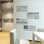 Inglise vanas&otilde;nad DIY seinakleebised Peremaja reeglid Kleebis seinale Toa sisekujundus Kunstikleebised Tapeet Kaunistus Kingitus