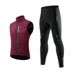 WOSAWE s&uuml;gisfliisist rattakost&uuml;&uuml;mid Softshell varrukateta jakk ja p&uuml;ksid v&auml;listingimustes kasutatavad jalgrattar&otilde;ivad M punane