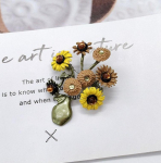 Suurep&auml;rane p&auml;evalillepross, vintage stiilis tipptasemel, moodsad r&otilde;ivaaksessuaarid