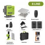 360&deg; Cross Line Laser Level 8/12/16 Line 4D/3D Laser Level Green Beam lines Multifunktsionaalne ja kaugjuhtimispult liitiumioonakuga 8Lines