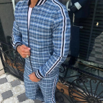 Uus H&auml;rrasmeeste dressikomplekt Jakid Komplektid Meeste &uuml;likond Meeste Moodsad dressid Spordikost&uuml;&uuml;mid Meeste Pusad Spordir&otilde;ivad Mantel+P&uuml;ks XL 185cm