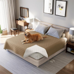 Veekindel voodikate Pestav Lemmikloomad Koer Kass Lapsed Uriinipadi Voodikatted Tepitud kattemadratsid Libisemiskindlad madratsikaitse 208x208cm(82x82in)C