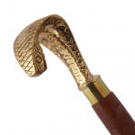Kobrapeaga kepid ja jalutuskepid meestele Naistele 91,44 cm pruun puit Messingist k&auml;epide, Unisex Derby kokkupandav kepp