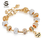 LUXY MOON Moodne naiste k&auml;ev&otilde;ru sulamist suure auguga helmestega k&auml;ev&otilde;ru KC kuld 18-21cm kuld