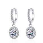 S925 h&otilde;bedast k&otilde;rvar&otilde;ngad naistele, ovaalne kottide grupp, moissanite k&otilde;rvaklapp, kaetud pt950 kullast k&otilde;rvaehted zircon