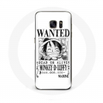 &Uuml;mbris Samsung Galaxy S6 One Piece Manga otsinguplakatile Valge