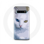 &Uuml;mbris Samsung Galaxy S10 T&uuml;rgi kaubikule Cat blue eye and yellow eye