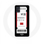 Coque pour Samsung Galaxy A51 5G Billet d'avion Marrakech Maroc