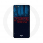 Coque pour Huawei P8 Stranger Things logo Fond Bleu de la saison 2
