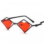 Metallraamid S&uuml;damega &auml;&auml;risteta p&auml;ikeseprillid Naiste Mehed Steampunk Luksusbr&auml;ndi P&auml;ikeseprillid Naiste Gradient Hip Hop Prillid UV400 Varjud