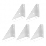 5 tk nurgaklambrid roostekindlad korrosioonikindlad Lihtne paigaldus 90-kraadise kolmnurgaga nurgaklambri kinnitused valge