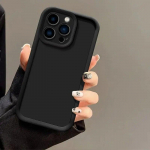 Kvaliteetsed silikoon&uuml;mbrised iPhone 15 14 Plus 13 Pro Max 12 Mini 11 X Xs XR 7 8 Plus SE2 SE3 pehme &uuml;mbrise kaamera kaitseks iPhone 12Mini must