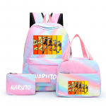 3 tk/komplekt Anime Naruto l&otilde;uend tagasi kooli seljakott t&uuml;drukule l&otilde;unas&ouml;&ouml;gikott poisi seljakott &otilde;pilaste s&uuml;learvuti kotid, laste pliiatsikott