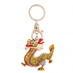 Hiina Zodiac Dragon v&otilde;tmehoidja Luksuslik Rhinestone DIY seljakott k&auml;ekoti kaunistus v&otilde;tmehoidja ripats Ornament Kevadfestivali kingitus punane