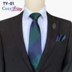 Meeste kaheosaline lipsukomplekt triibuline kaelaside &Auml;rimood taskur&auml;tik Paisley