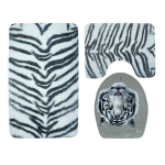 3 tk Animal Tiger Leopard muster WC istme kate Vaibad Vannituba libisemiskindlad vannimatid Mood sebra tr&uuml;kkimine Flanell vaip 3pcs