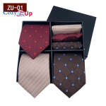 3 tk lips + 3 tk kandiline sall klassikaline meeste lipsu komplekt Paisley Stripe kaelaside meestele Pocket Square isadep&auml;eva kinkekarp