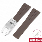 Kummist kellarihm sobib mudelile Omega x Swatch Moonswatch 20mm roostevabast terasest kokkupandav pandlaga meeste naiste kumer asendusrihm Rolexi jaoks 20mm