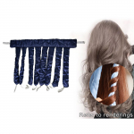 Juuksekoolutaja peapael Heatless Curl Mugav laisk ilma kuumuseta tumesinine v&auml;rv