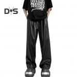 Meeste kunstnahast p&uuml;ksid pingutusn&ouml;&ouml;r elastne v&ouml;&ouml;koht veekindel lai jalg lahtiselt sile hiphop &uuml;hev&auml;rviline t&auml;navariietus hingav pehme s&uuml;gav jalgevahe pikk 2XL must