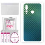 apgo Protective Skin Sticker for the back compatible with Huawei nova 4, Wrap Film, Foil, Vinyl - Pattern Carbon Chameleon CAKA1