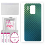 apgo Protective Skin Sticker for the back compatible with Oukitel C18 Pro, Wrap Film, Foil, Vinyl - Pattern Carbon Chameleon CAKA1