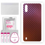 apgo skin sticker film foil vinyl for the BACK compatible with Samsung Galaxy M01, scratch-resistant, easy to install - Carbon Chameleon CAKA5