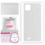 apgo Protective Skin Sticker for the back compatible with myPhone Fun 9, Wrap Film, Foil, Vinyl - Pattern Transparent Carbon