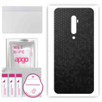 apgo Protective Skin Sticker for the back compatible with Oppo Reno 10x zoom, Wrap Film, Foil, Vinyl - Pattern Black Honeycomb