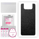 apgo Protective Skin Sticker for the back compatible with Asus ZenFone 8 Flip, Wrap Film, Foil, Vinyl - Pattern Black Honeycomb