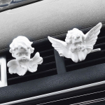 Auto aroomiteraapia kipsi parf&uuml;&uuml;m Angel Wings auto &otilde;hu v&auml;ljalaskeava L&otilde;hn Stone Elegantne kauakestev auto sisekujundustarbed Kaunistused Blue Bell Scent valge