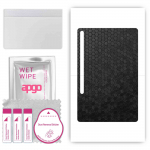 apgo skin sticker film foil vinyl for the BACK compatible with Samsung Galaxy Tab S7 Plus, scratch-resistant, easy to install - Black Honeycomb