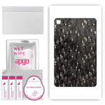 apgo Protective Skin Sticker for the back compatible with Samsung Galaxy Tab A 8.4 (2020), Wrap Film, Foil, Vinyl - Pattern Carbon Black Pixel