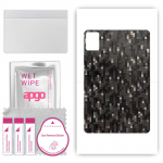 apgo Protective Skin Sticker for the back compatible with Doogee T20, Wrap Film, Foil, Vinyl - Pattern Carbon Black Pixel