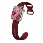 Graveeritud Rihm Apple Watchi rihmale 45mm 44mm 42mm 49mm 40mm 41mm Silikoonist K&auml;ev&otilde;ru Correa iWatch Series 8 9 7 6 5 4 3 Ultra SE 38/40/41mm valge