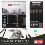 29 tk Sketch pliiatsikomplekt Professionaalne s&ouml;ejoonistuskomplekt Puidust pliiatsite komplekt maalrikooli &otilde;pilastele Kunstitarbed