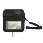 PULUZ GoPro Max Dual Lens Caps Case + Body Silikoonist kaitse&uuml;mbrisele(Must) must