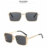 Klassikalised Square Steampunk p&auml;ikeseprillid Luksusbr&auml;nd Disainer Mehed Naiste Retro ristk&uuml;lik Punk Metallraamiga P&auml;ikeseprillid UV400