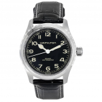 Hamilton Khaki Field Murph nahast rihm must numbrilauaga automaatne H70405730 100M meeste k&auml;ekell must