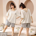 Suvine modaalne jahe l&uuml;hikeste varrukatega l&uuml;hikeste p&uuml;kste naiste komplekt pluss suurus lahtine saab kanda v&auml;ljas kodune raev 3XL