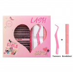 30P 40P DIY ripsmepikenduskomplekt Individuaalsete ripsmete kobarad D Curl Mix Ripsmekobarad koos Bond and Seal ripsmepikendustega