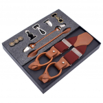 Mood Suspenders Nahast Klambrid Traksid Vintage Casual Suspensorio veini
