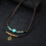 Wonderful Bead Coin Choker kaelakee Mitmekihiline Ehted Meeste Naiste Present