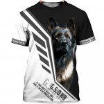 Mess With I Fight Back Saksa lambakoera 3D prinditud T-s&auml;rgid Funny Dog Tee Tops s&auml;rgid Unisex XL