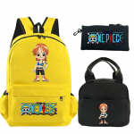3 tk/komplekt Anime &uuml;hes t&uuml;kis tr&uuml;kitud seljakott raamatukotiga l&otilde;unakoti pliiatsikarbiga Teismeliste Laste T&uuml;drukute Poisi Koolikott Seljakott
