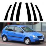6 tk l&auml;ikiv must auto akna samba postid Volkswagen Polo Mk4 jaoks (9N)5-ukseline luukp&auml;ra 2002-2010 autokleebised