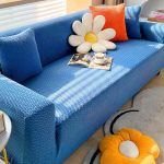 Paks žakaarv&auml;rvi diivani kate elutoa istmele Elastne diivanikate L-kujuline nurgadiivani kate kraavi diivanikate 1/2/3/4/5 istme sektsioondiivani kate 90-140CM sinine