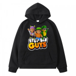 Stumble Guys Prindiga Kapuutsid S&uuml;gis Talv Fliisist Pusa anime kapuutsiga pusa Pullover Joonisfilm Jakk y2k sudadera lasteriided t&uuml;drukutele 160 must