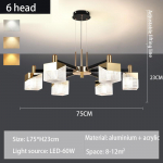 LED kristalll&uuml;ster elutuba laevalgusti lael&uuml;hter restoranil&uuml;hter magamistoa laevalgusti 6 headlights
