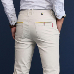 Uued meeste elastsed mitmek&uuml;lgsed vabaaja p&uuml;ksid, meeste &auml;ri slim fit sirge s&auml;&auml;rega puuvillased pikad p&uuml;ksid 34